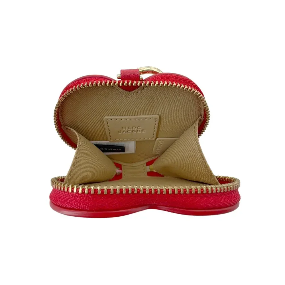MARC JACOBS The Heart Pouch Bag Charm in True Red
